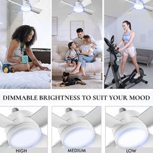 Original Cool LED Socket Fan Light โ Ceiling Fan Replacement, 1000 Lumens/5000K, Remote Controlled (Remote Battery Not Included)