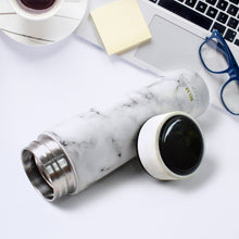 Stainless Steel Temperature Insulated Water Bottle With Marble Pattern (500ml Approx)