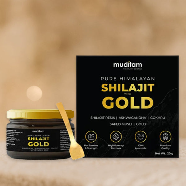 Himalayan Shilajit Gold Resin – 20g | Helps improve Stamina | Contains Gold