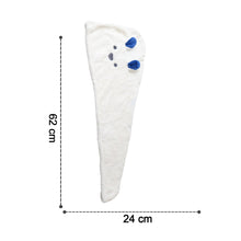 Soft Microfiber Hair Drying Towel Wrap with Cute Animal Ears & Button Closure (1 Pc)